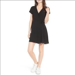 LUSH Olivia Black Wrap Mini Dress XS